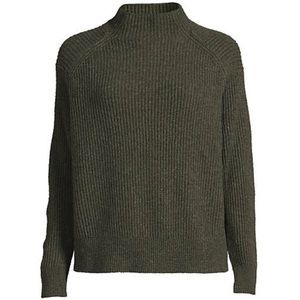 NWT Lands’ End Cashmere Rib Funnel Neck Sweater in Forest Green Moss